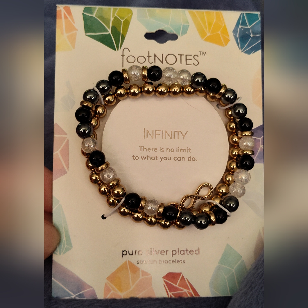 Nwt! Footnotes Pure Silver Plated Bracelet